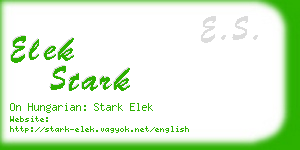 elek stark business card